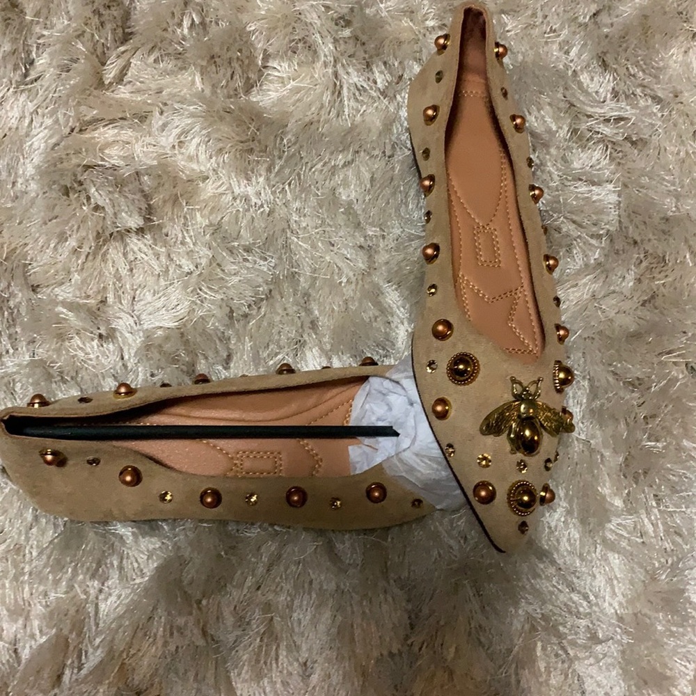 Womens Queen Bee Inspired Flats Embellished